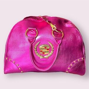 Vintage CADILLAC TRAVELER BAG | metallic pink